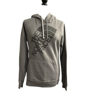 The North Face Gray Graphic Logo Hoodie Sweatshirt Women's Medium